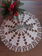 Serwetka świąteczna na Boże Narodzenie choinka rękodzieło 