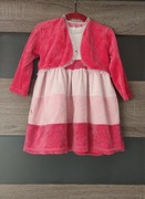 Sukienka welurowa + bolerko dla dziewczynki r. 86
