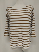 s.Oliver damski luźny sweter w paski 3/4 rękaw 100% bawełna L/40