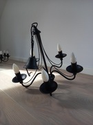 Żyrandol czarny Róża 5-ramienny (1 szt.)