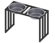 Miska dla psa podwójna, stojak metalowy XXL 50cm 2x4.7l  Polski Produkt 