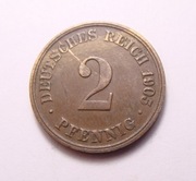 Niemcy 2 pfennig 1905 D