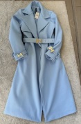 Płaszcz wiosenny elegancki baby blue italy