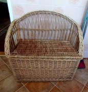 Wiklinowa skrzynia  ławeczka