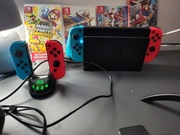Nintendo switch + 6 gier +akcesoria