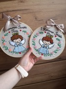 Obrazek komunijny, ręcznie haftowany - Personalizacja w cenie!