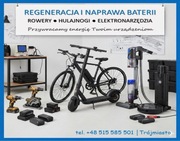 Regeneracja baterii do hulajnóg, rowerów, elektronarzędzi