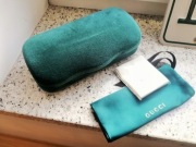 GUCCI etui okulary oryginał {nowy} zieleń większy