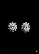 Kolczyki srebrne 925, duże kolczyki  z bezbarwnym oczkiem.