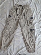 Beżowe spodnie cargo joggery fb sister rozmiar xxs