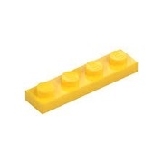 LEGO PŁYTKA 1X4 ŻÓŁTA