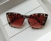 Okulary przeciwsłoneczne print wzór lamparci na lato, jesień 