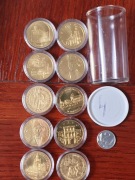 Komplet monet 2 zł  plus tuba i gratis  zest 4 , dostawa 0