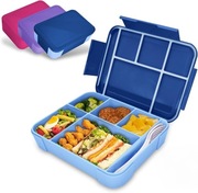 Pudełko śniadaniowe przegródkami 1300ml szczelne lunchBox IJIAMY niebieski