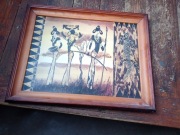 Obraz z plemiennym  motywem.