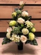 Kompozycja do wazonu, nagrobna, stroik, bukiet na grób, kwiaty sztuczne