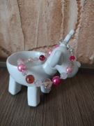 Bransoletka Landrynkowy Czar – kryształ, kwarc, agat i szklane koraliki