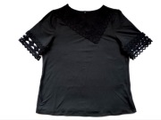 Bluzka damska CZARNA Z KORONKAMI - rozm. 2XL około 44/46