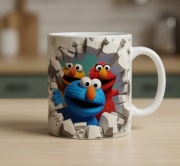 Prezent na dzien dziecka Mappety Ulica sezamkowa kubek prezent 3d