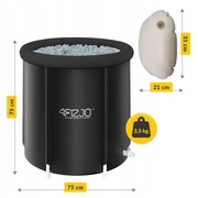 Basen stelażowy okrągły 4FIZJO 75 x 75 cm