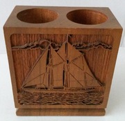 Organizer na pióro biurko American walnut orzech