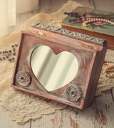 SZKATUŁKA DREWNIANA HANDMADE SHABBY CHIC DECOUPAGE UNIKAT