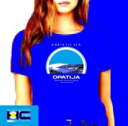 T-ShIrt, Opatija, CROATIA , damska L, niebieska 