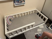 Łóżeczko Montessori 140x70 białe drewniane