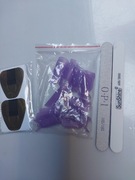 Zestaw do paznokci klipsy formy do przedłużania pilnik polerka SunShine