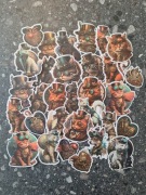 zestaw naklejek retro koty i psy 31szt