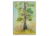 Obraz olejny ręcznie malowany 40x60 cm autorski oryginalny las drzewo