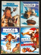 Zestaw 4 DVD - Epoka Lodowcowa (Ice Age) - części 1-3 + Mamucia Gwiazdka