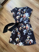 Made in italy sukienka w kwiaty wiązana M