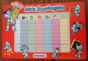 2 x Stundenplan / plan lekcji - Kinder-Niespodzianka - FERRERO