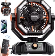 Wentylator Kempingowy 3w1 z Latarką LED i Power Bankiem Przenośny USB C