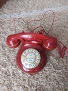 Telefon stacjonarny przewodowy castel ctl 611 czerwony retro