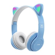 Słuchawki Bezprzewodowe Bluetooth z Kocimi Uszami LED - P47