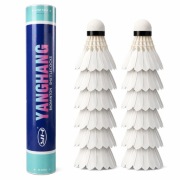 Lotki piórkowe z piór do badmintona 12 sztuk zestaw lotek wytrzymałe białe