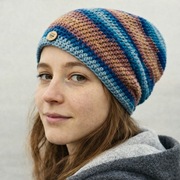 Kolorowa czapka wiosenna przejściowa cienka all season S/M