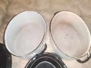 Brytfanki emaliowane PRL 