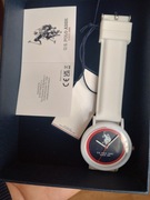 Biały Zegarek U.S. Polo Assn. USP3158BL 3 ATM, Silikonowy, Nowy z Metką 