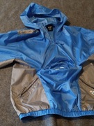 Niebieska szara kurtka przeciwdeszczowa z kapturem Gap L 