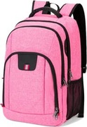 Della Gao Antykradzieżowy Plecak Podróżny do szkoły z USB Różowy