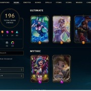 League of Legends LoL EUNE G4 196 skins.