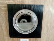 Oprawa Podtynkowa LED Ruchoma Kwadratowa Czarna Szczotkow.+ Gniazdo GU10