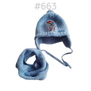 Komplet czapka plus szalik 3-6 miesięcy