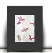 koliber obrazek A4, boho plakat do domu