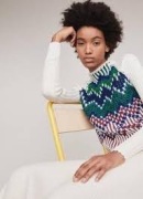 Sweter Maje Mimi żakardowy sweter dzianina/wełna
