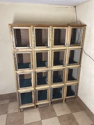 Klatka / regał hodowlany dla drobiu (przepiórki) lub gryzoni - 16 boxów