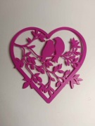 Serce | Wallart w kolorze różowym (PLA) - DRUK3D